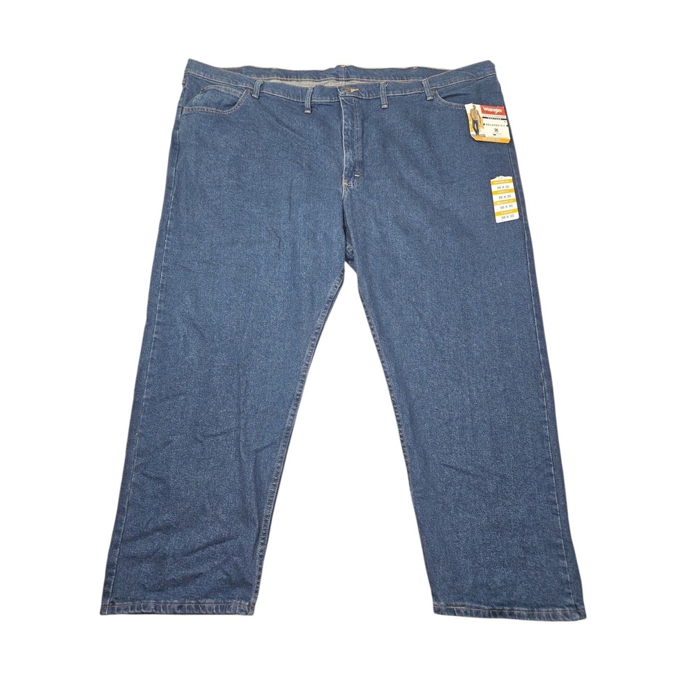 Wrangler Five Star Heritage Relaxed Fit Jeans Dark Wash Blue Sz 56x30
